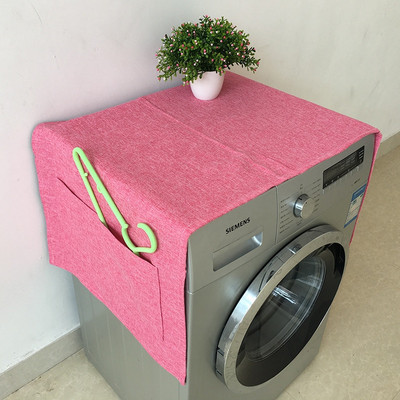 Bavlnený kryt na práčku, kryt na valčeky, kryt chladničky s jednými dverami a úložným vreckom, automatický kryt na valčeky