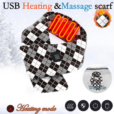 Încălzire electrică femeie caldă forță de protecție eșarfă protecție gât umăr eșarfă electrică încălzită caldă femei bărbați eșarfe de schi