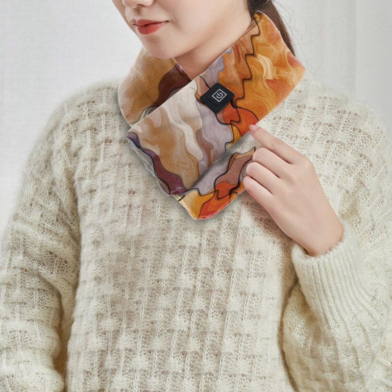 Încălzire electrică femeie caldă forță de protecție eșarfă protecție gât umăr eșarfă electrică încălzită caldă femei bărbați eșarfe de schi