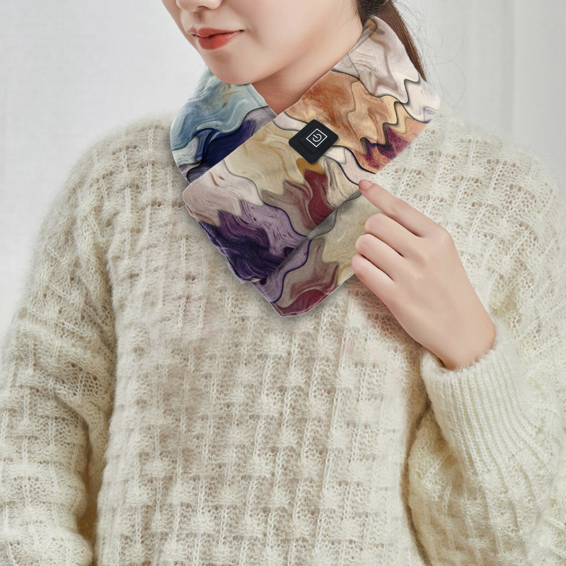 Încălzire electrică femeie caldă forță de protecție eșarfă protecție gât umăr eșarfă electrică încălzită caldă femei bărbați eșarfe de schi