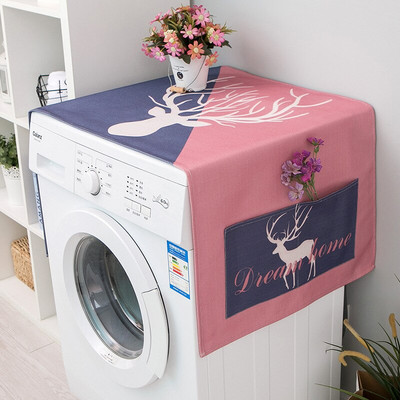 Kryt na práčku Nordic, zelený list, kryt na práčku, rúra, mikrovlnná rúra, chladnička, moderný bytový dekor