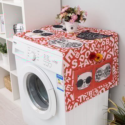 Kryt na práčku Nordic, zelený list, kryt na práčku, rúra, mikrovlnná rúra, chladnička, moderný bytový dekor