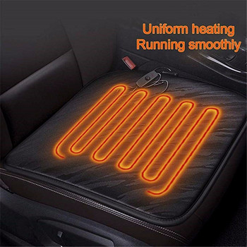 Нагревател за седалка за кола Универсален 12V Отопляема калъфка за възглавница за седалка за кола Офис Удебеляване USB Отопление По-топла подложка за стол Зимна по-топла седалка