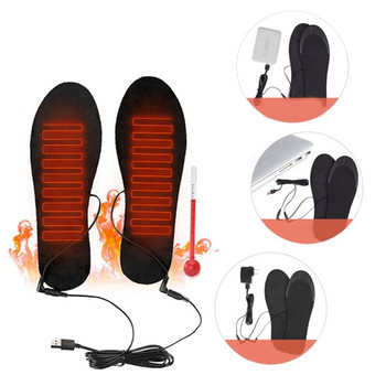 Електрически стелки за обувки USB нагреваеми крака Топла подложка за чорапи Електрически нагреваеми стелки Миещи се топли термични стелки