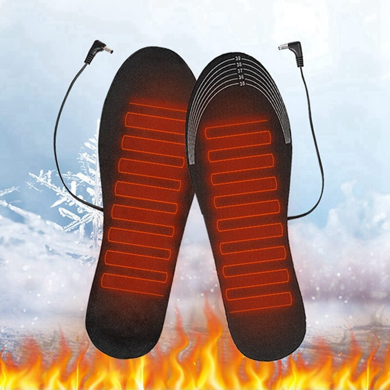 Elektriskās apavu zolītes USB apsildāmas pēdas siltas zeķu paliktņa paklājiņš Elektriski sildāmas zolītes Mazgājamas siltas termiskās zolītes