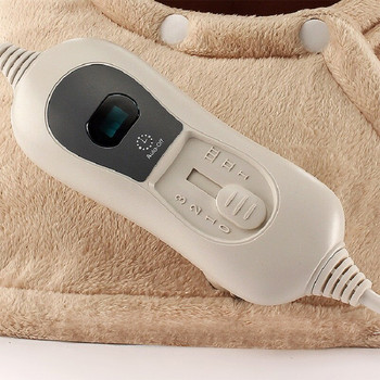 EU 220V Θερμαινόμενο μαξιλαράκι ώμου και λαιμού Θερμαινόμενο μανδύα για ανακούφιση από τον πόνο στην πλάτη Ζεστή συμπίεση ηλεκτρική θέρμανση σπιτιού