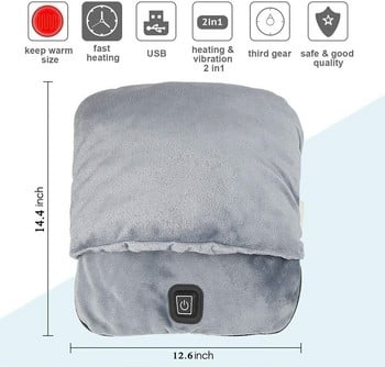 Ηλεκτρικός θερμαντήρας ποδιών Θέρμανση USB φόρτισης εξοικονόμησης ενέργειας Θερμό κάλυμμα ποδιών Θερμαντικά μαξιλαράκια ποδιών για υπνοδωμάτιο σπιτιού Θέρμανση ύπνου