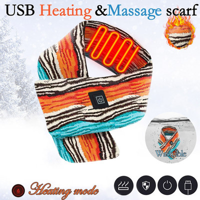 Elektrická vyhrievaná dámska teplá ochranná šatka na ochranu krku a ramien, elektrická vyhrievaná teplá dámska lyžiarska šatka