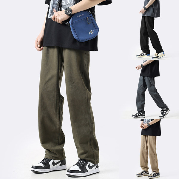 Pantaloni casual barbati cu talie inalta in mai multe culori