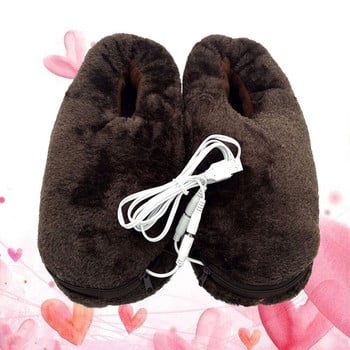 Чехли Usb Обувки Отопление Зимни Отопляеми Електрически нагреватели за крака Плюшени нагреватели за крака за студено време Женска къща