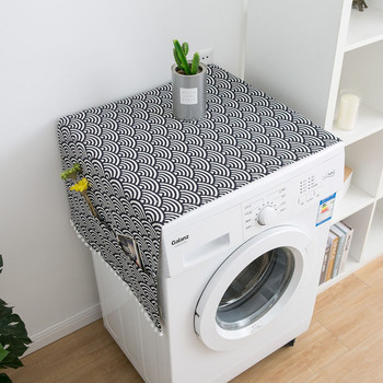 Κάλυμμα πλυντηρίου ρούχων από ψεύτικα λευκά είδη με επάνω κάλυμμα ψυγείου τσέπης Κάλυμμα φούρνου μικροκυμάτων με προστασία από τη σκόνη Οικιακή αποθήκευση στο σπίτι