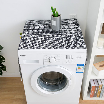 Κάλυμμα πλυντηρίου ρούχων από ψεύτικα λευκά είδη με επάνω κάλυμμα ψυγείου τσέπης Κάλυμμα φούρνου μικροκυμάτων με προστασία από τη σκόνη Οικιακή αποθήκευση στο σπίτι