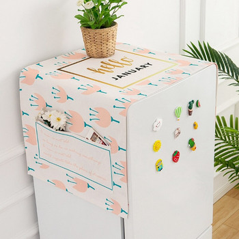 Капак за скандинавски хладилник с чанта за съхранение Прахозащитни капаци за пералня Микровълнова фурна Кърпа за прах Водоустойчив протектор за хладилник
