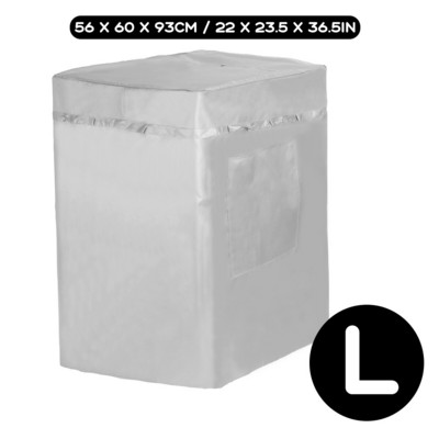 Kryt na práčku Pulsator, vodotesný, sušička bielizne, polyesterový strieborný povlak, prachotesné puzdro s vrchným plnením a vreckom