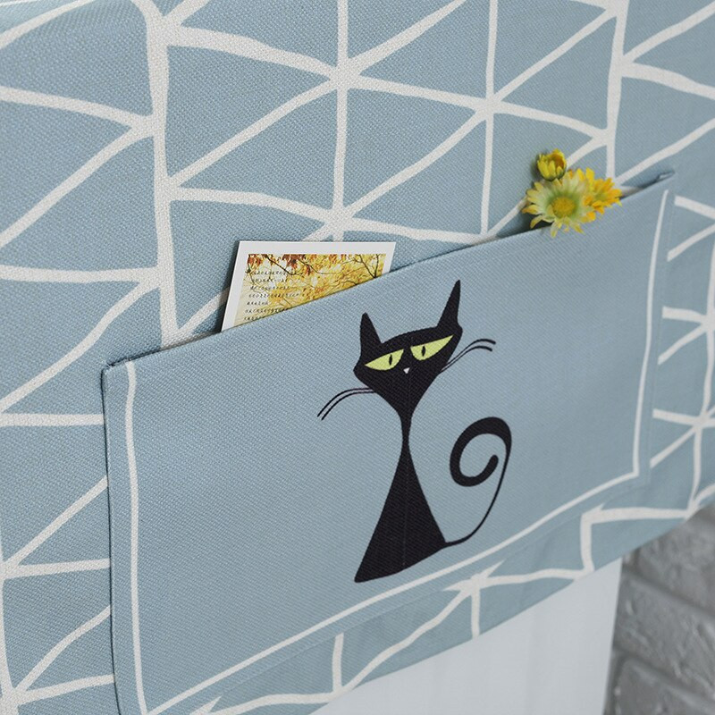 Nordic Elk Kryt na chladničku do práčky, vodeodolná bavlnená ľanová obliečka na nočný stolík, uterák