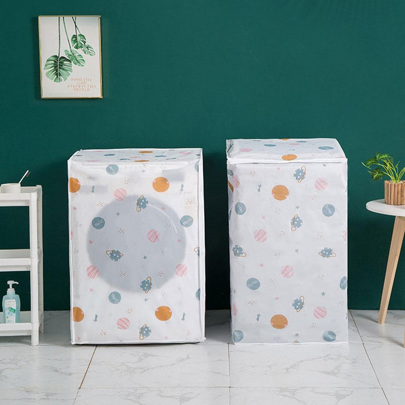 Protecție solară Capac rezistent la praf Capac mașină de spălat PEVA Carcasă impermeabilă pentru mașină de spălat Manta de protecție împotriva prafului Deschidere față în sus