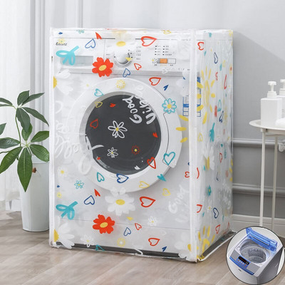 Domáce potreby Vodotesný kryt Práčka Výklopný kryt proti prachu Kryt bubna Vodotesný prachotesný Priehľadný potlačený