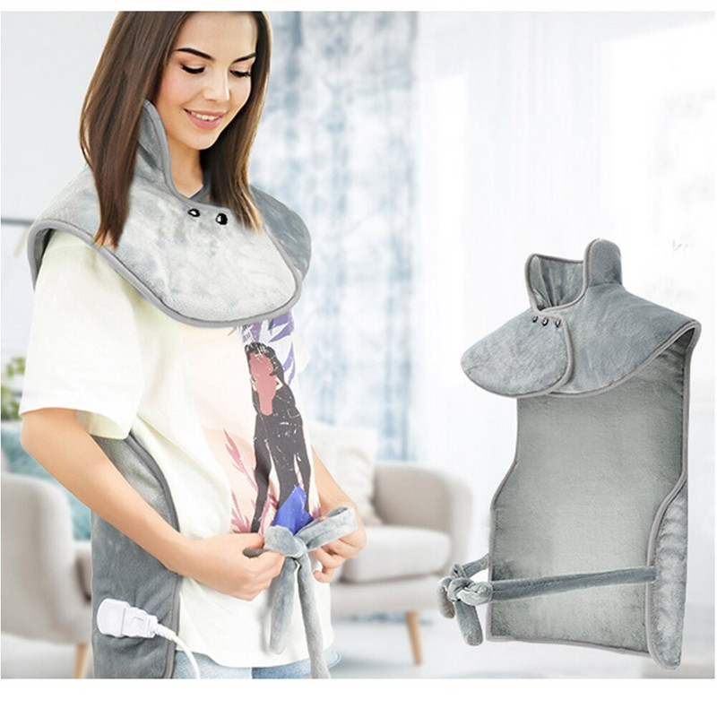 Zimná elektrická šatka, mäkká prenosná zimná elektrická vyhrievacia podložka, časovo nastaviteľný zábal krku, elektrická deka, umývateľná na telo