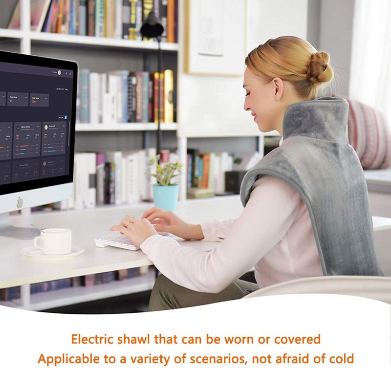 Zimná elektrická šatka, mäkká prenosná zimná elektrická vyhrievacia podložka, časovo nastaviteľný zábal krku, elektrická deka, umývateľná na telo