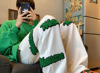 Pantaloni sport cu broderie