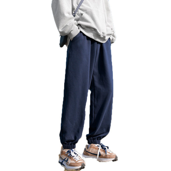 Pánske športové nohavice s gumou na nohaviciach a vreckom