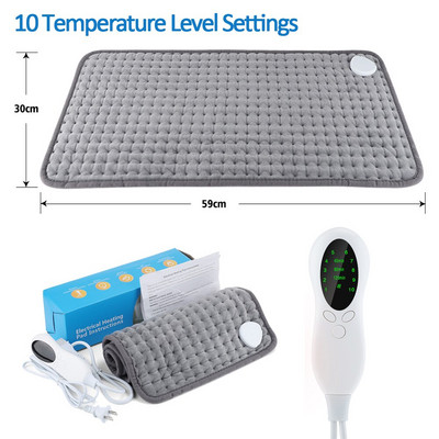 Elektrická vyhrievacia podložka 110~240V, zimný ohrievač, rameno, krk, chrbát, chrbtica, noha, úľava od bolesti, časovaná fyzioterapia pre domácu pohovku