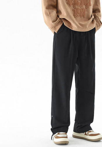 Нов модел мъжки панталон с висока талия и копчета на крачолите 