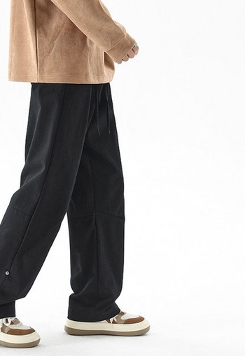 Нов модел мъжки панталон с висока талия и копчета на крачолите 