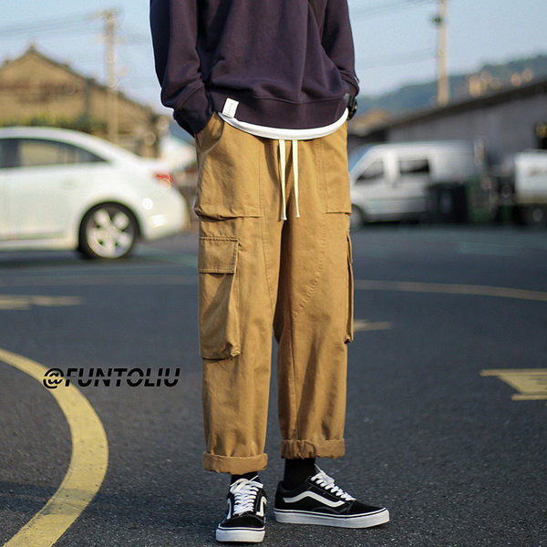 Pánske ležérne nohavice so šnúrkami a bočnými vreckami, nový model