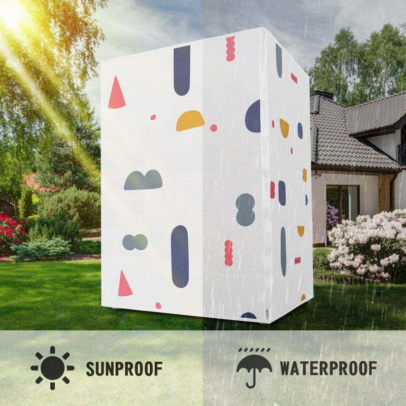 VOSAREA Kryt na práčku, plne zakrytý kryt na práčku/sušičku, vodotesný, prachotesný kryt na práčku pre domácu bielizeň