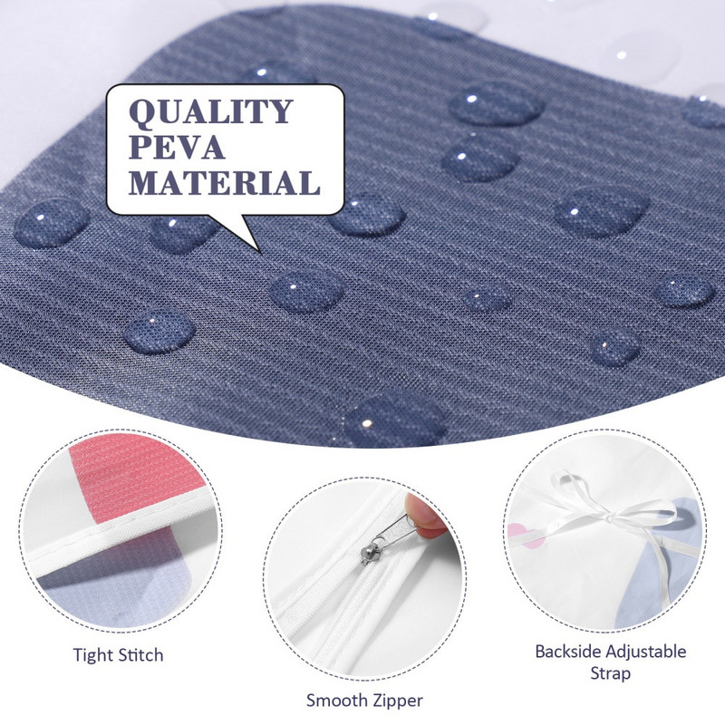 VOSAREA Kryt na práčku, plne zakrytý kryt na práčku/sušičku, vodotesný, prachotesný kryt na práčku pre domácu bielizeň