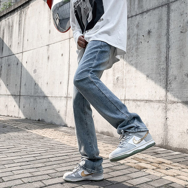 Blugi casual barbatesti - cu fermoar