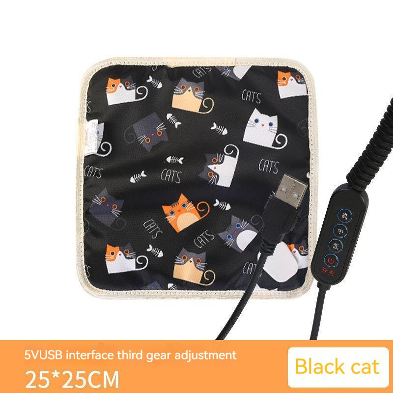 5 V USB kisállat fűtőbetét kisállat elektromos fűtőtakaró vízálló macska kutya fiatal szigetelő párna termosztát mini vízálló párna