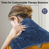 Elektrická vyhrievacia podložka na osobnú starostlivosť, super mäkká ohrievacia podložka na telo na zmiernenie bolesti chrbta a kĺbov, automaticky vypínateľná vyhrievacia podložka