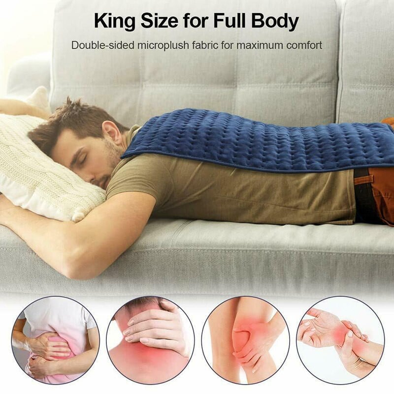 Elektrická vyhrievacia podložka na osobnú starostlivosť, super mäkká ohrievacia podložka na telo na zmiernenie bolesti chrbta a kĺbov, automaticky vypínateľná vyhrievacia podložka