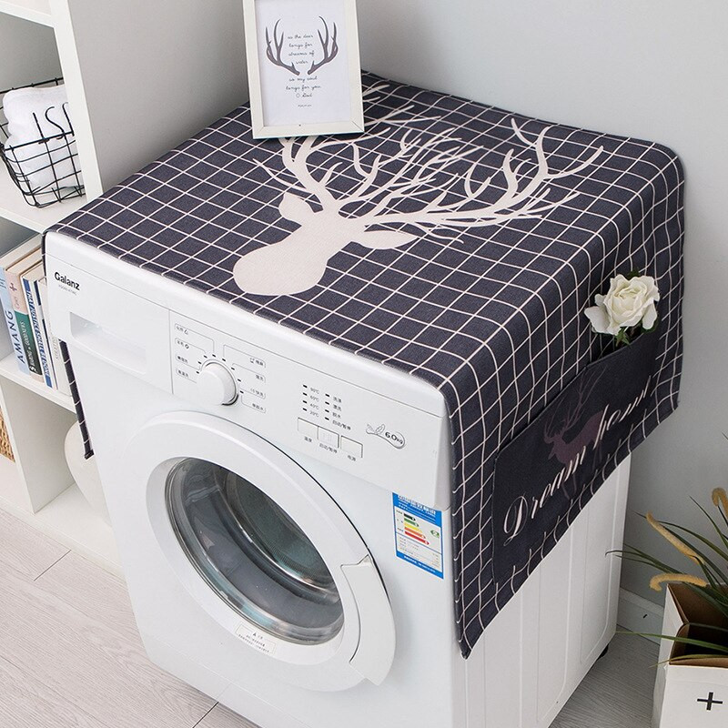 Kryt na práčku Nordic, zelený list, kryt na práčku, rúra, mikrovlnná rúra, chladnička, moderný bytový dekor