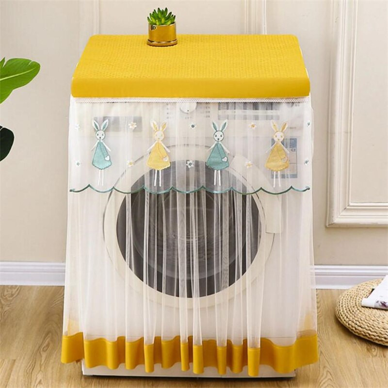 Crtani uzorak Kućna perilica rublja Organizator za pohranu Navlake za prašinu Poklopac perilice Čipkana tkanina Kućna vodootporna zaštitna torbica