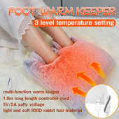 Teplá vyhrievacia podložka na nohy, papuče, teplá ružová králičia potlač, kreslený film, USB ohrievač nôh, topánky, počítačové elektrické ohrievače papúč