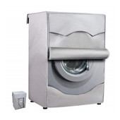 Kryt na práčku z polyesterových vlákien, vodotesný, kryt na sušičku bielizne s predným plnením, opaľovací krém, strieborný povlak, prachotesný kryt