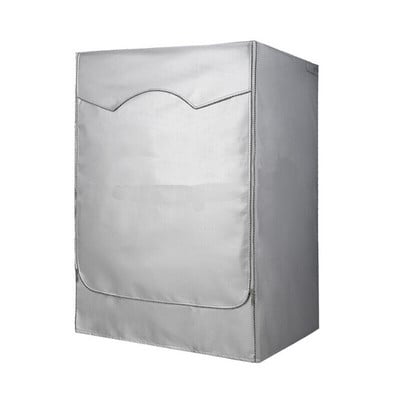 Kryt na práčku z polyesterových vlákien, vodotesný, kryt na sušičku bielizne s predným plnením, opaľovací krém, strieborný povlak, prachotesný kryt