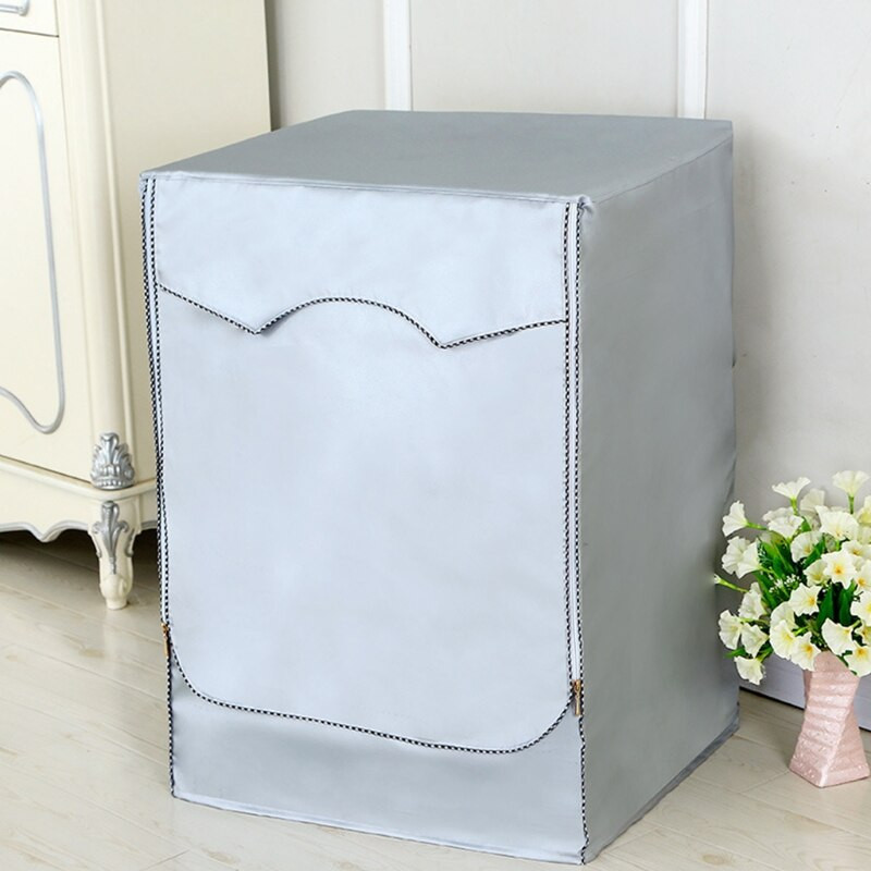 Kryt na práčku z polyesterových vlákien, vodotesný, kryt na sušičku bielizne s predným plnením, opaľovací krém, strieborný povlak, prachotesný kryt