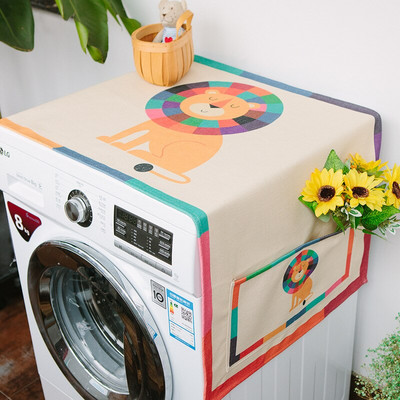 Kreslený kryt na práčku, kryt na chladničku, látkový úložný kryt, kryt na nočný stolík, multifunkčný kryt na uterák