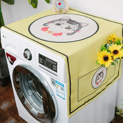 Kreslený kryt na práčku, kryt na chladničku, látkový úložný kryt, kryt na nočný stolík, multifunkčný kryt na uterák