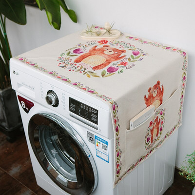 Kreslený kryt na práčku, kryt na chladničku, látkový úložný kryt, kryt na nočný stolík, multifunkčný kryt na uterák