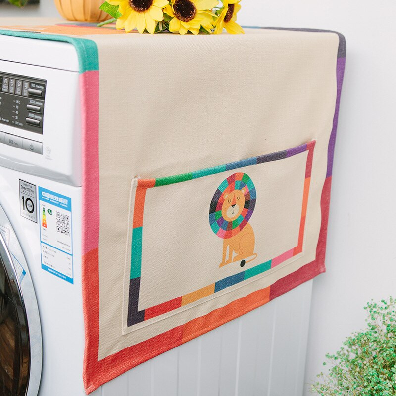 Kreslený kryt na práčku, kryt na chladničku, látkový úložný kryt, kryt na nočný stolík, multifunkčný kryt na uterák