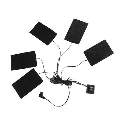 Tampă de încălzire pentru haine Puternic 3 moduri de temperatură Rezistent la rupere USB Îmbrăcăminte Vestă Jachetă Foaie de încălzire pentru viața de zi cu zi