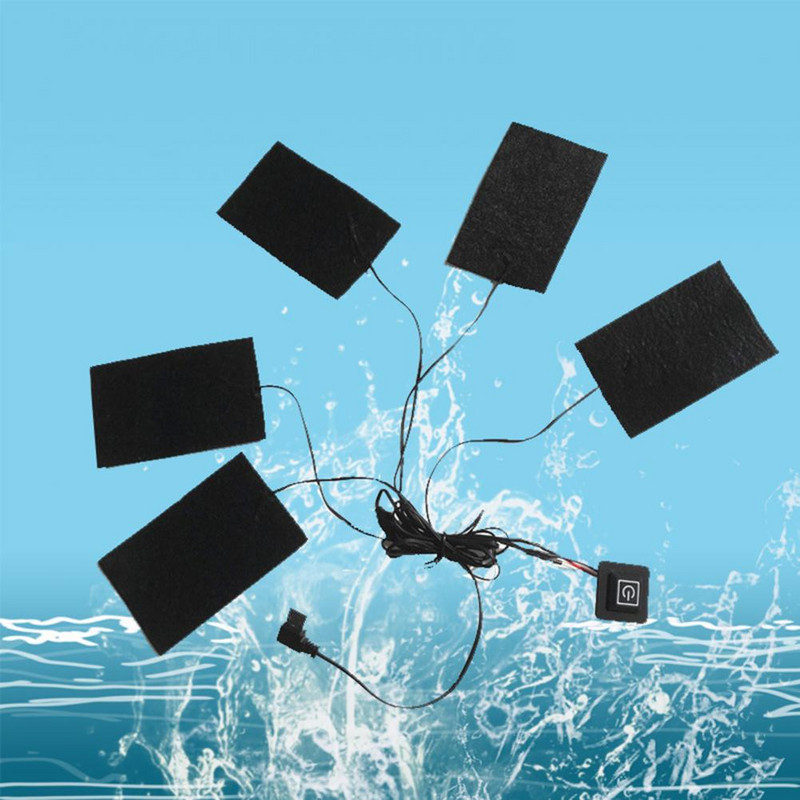 Tampă de încălzire pentru haine Puternic 3 moduri de temperatură Rezistent la rupere USB Îmbrăcăminte Vestă Jachetă Foaie de încălzire pentru viața de zi cu zi