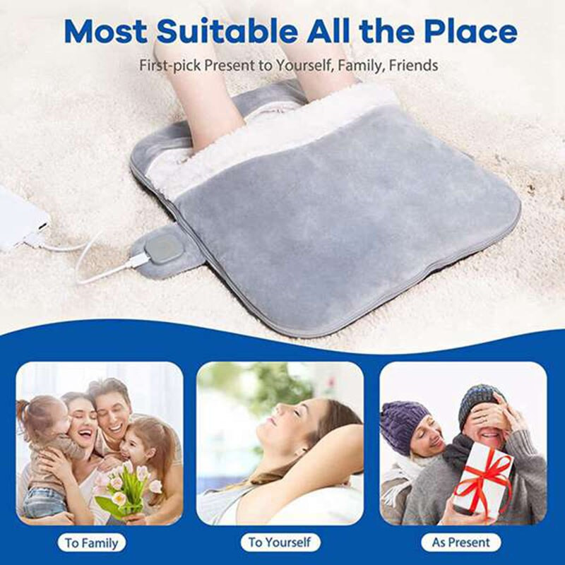 Teplé papuče na nohy Teplé papuče Vyhrievacia rukavica USB elektrická vyhrievacia podložka Zimný ohrievač rúk a nôh Umývateľný ohrievač nôh do domácnosti