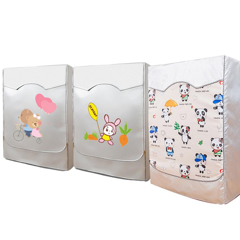 Kryt bubna práčky, medvedí pár, biely králik, prachový kryt na práčku panda, strieborný povlak, prachotesný kryt