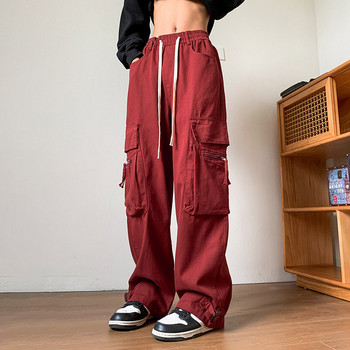Ανδρικό παντελόνι casual με κορδόνια και τσέπη